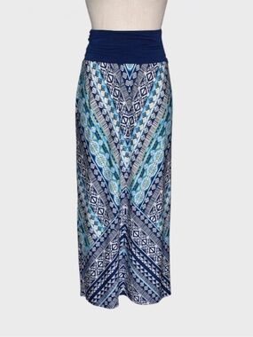 In Studio Petite Geometric Print Maxi Skirt